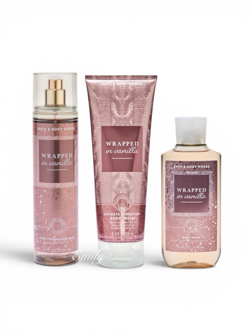 Bath & Body Works Wrapped in Vanilla Body Care Bundle